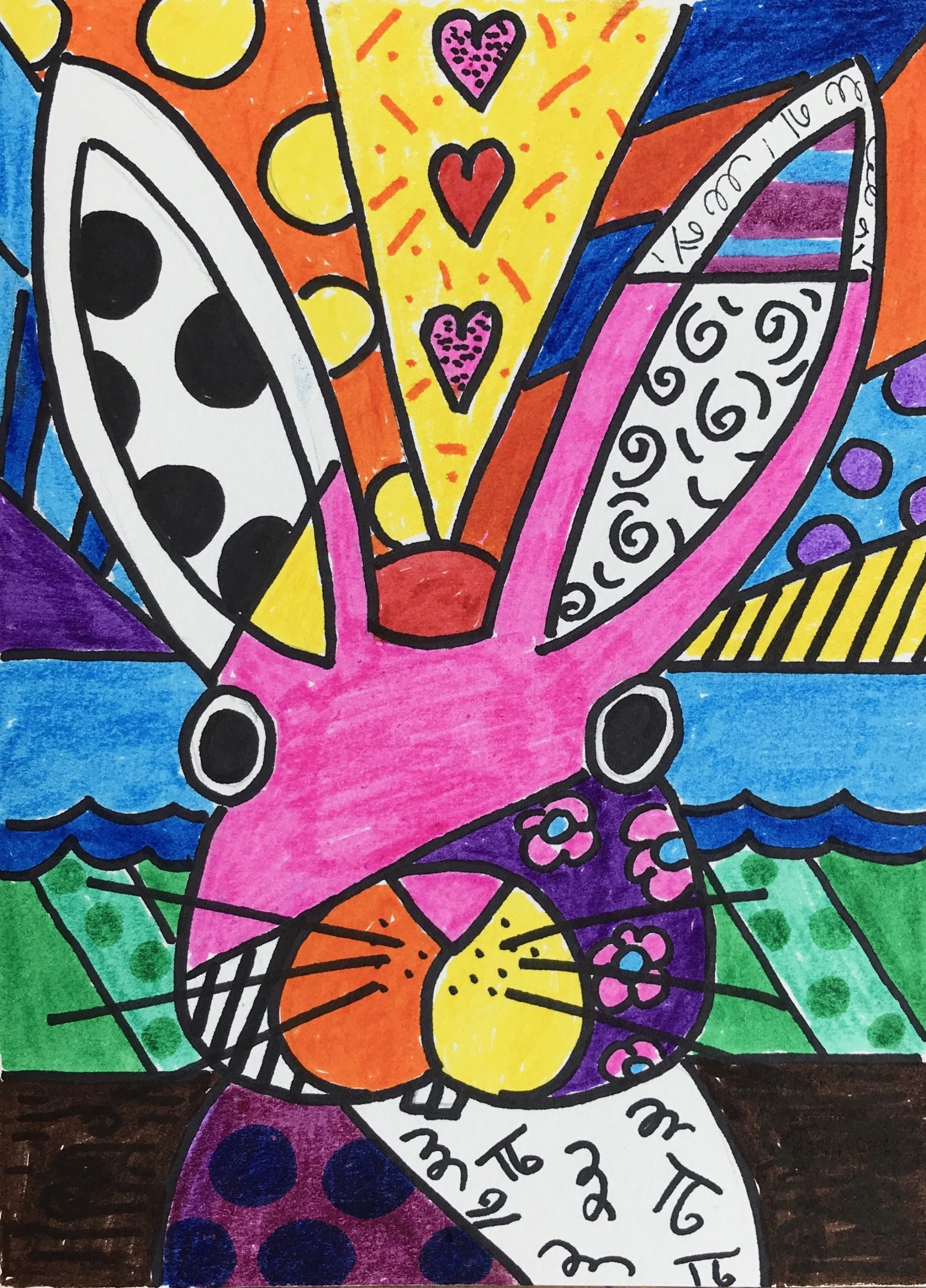 Easter Bunny Art Lesson Romero Britto